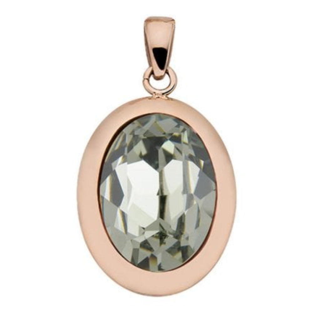 Pendant Tivola Black Diamond Crystal Big Rose Gold