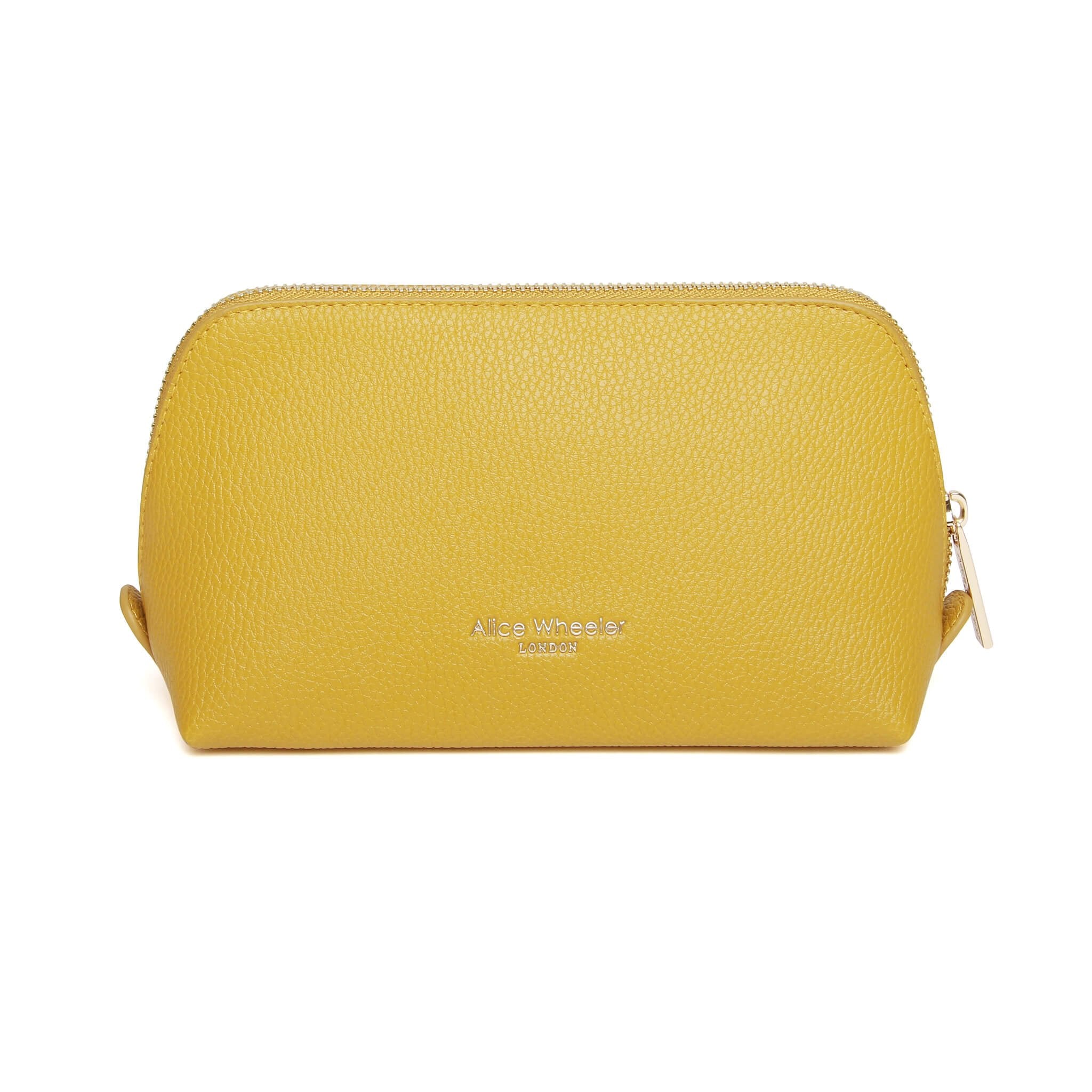 Small Beauty Case/Makeup Bag In Ochre