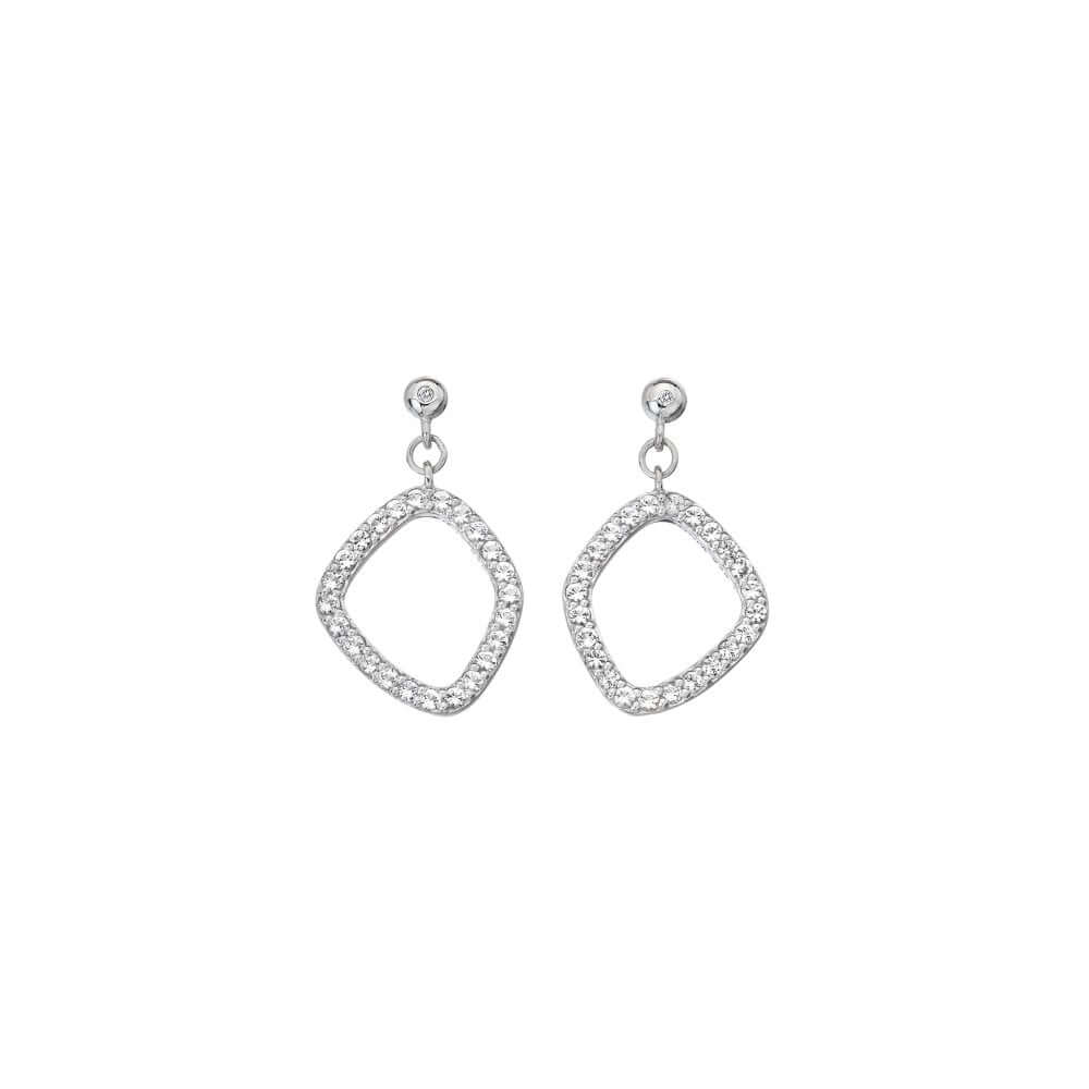 Behold White Topaz Statement Earrings