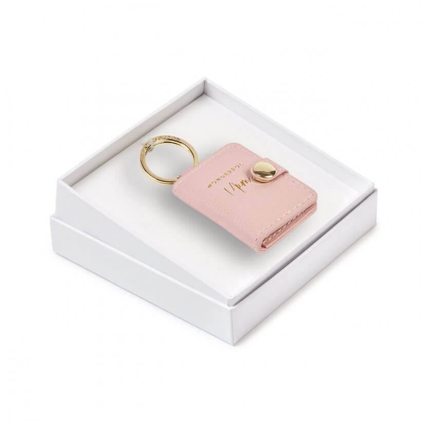 Beautifully Boxed Photo Keyring | Wonderful Mum | Blush Pink