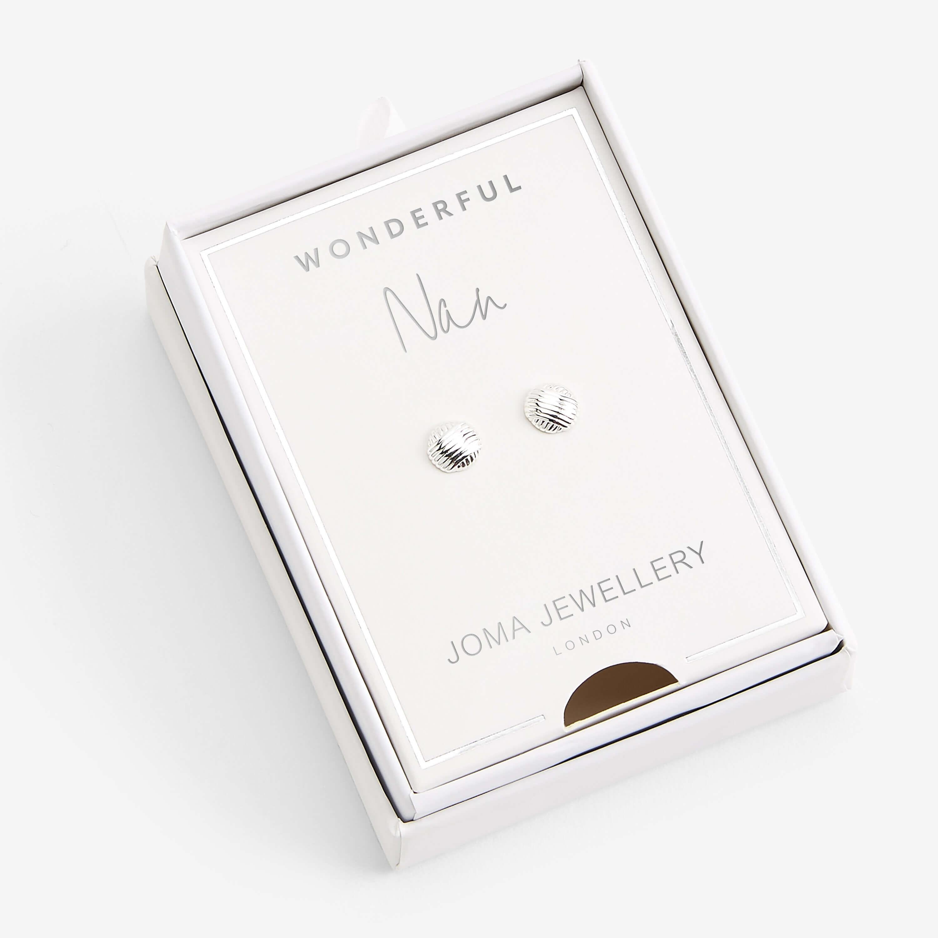 Treasure The Little Things | Wonderful Nan | Silver | Earring Box