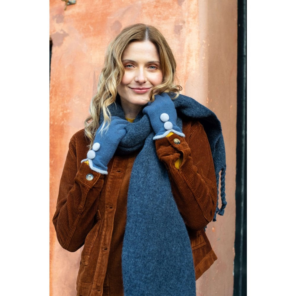 Christabel Wool Gloves - Navy