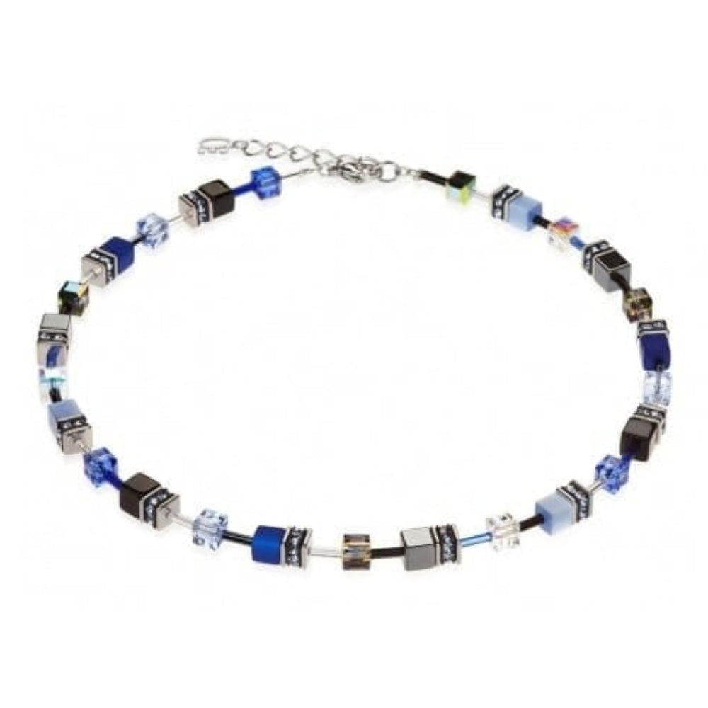 Ladies Blue Synthetic, Solid Coloured Tiger Eye Necklace