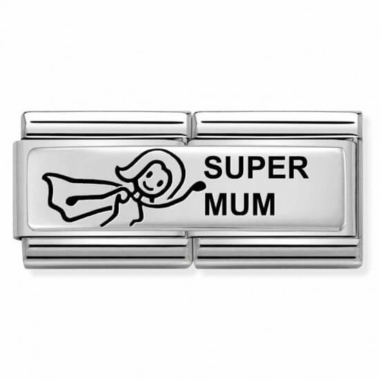 Composable Classic Double Engraved Super Mum Link