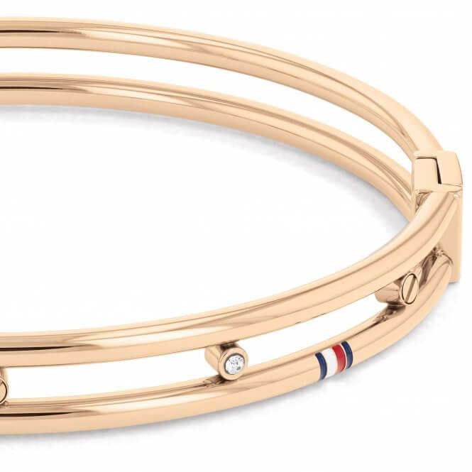 Hardware Hinged Rose Gold Plated Bangle
