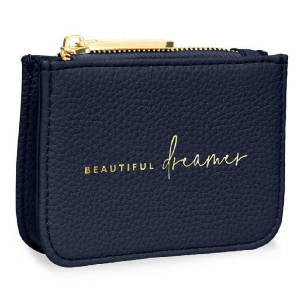 Stylish Structured Coin Purse | Beautiful Dreamer | Navy | 7.7 X 10.7 X 2.7cm