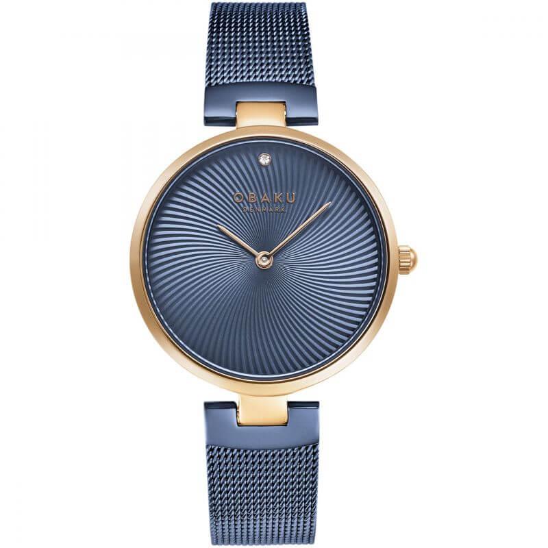 Diamant Blue IP Ladies Watch