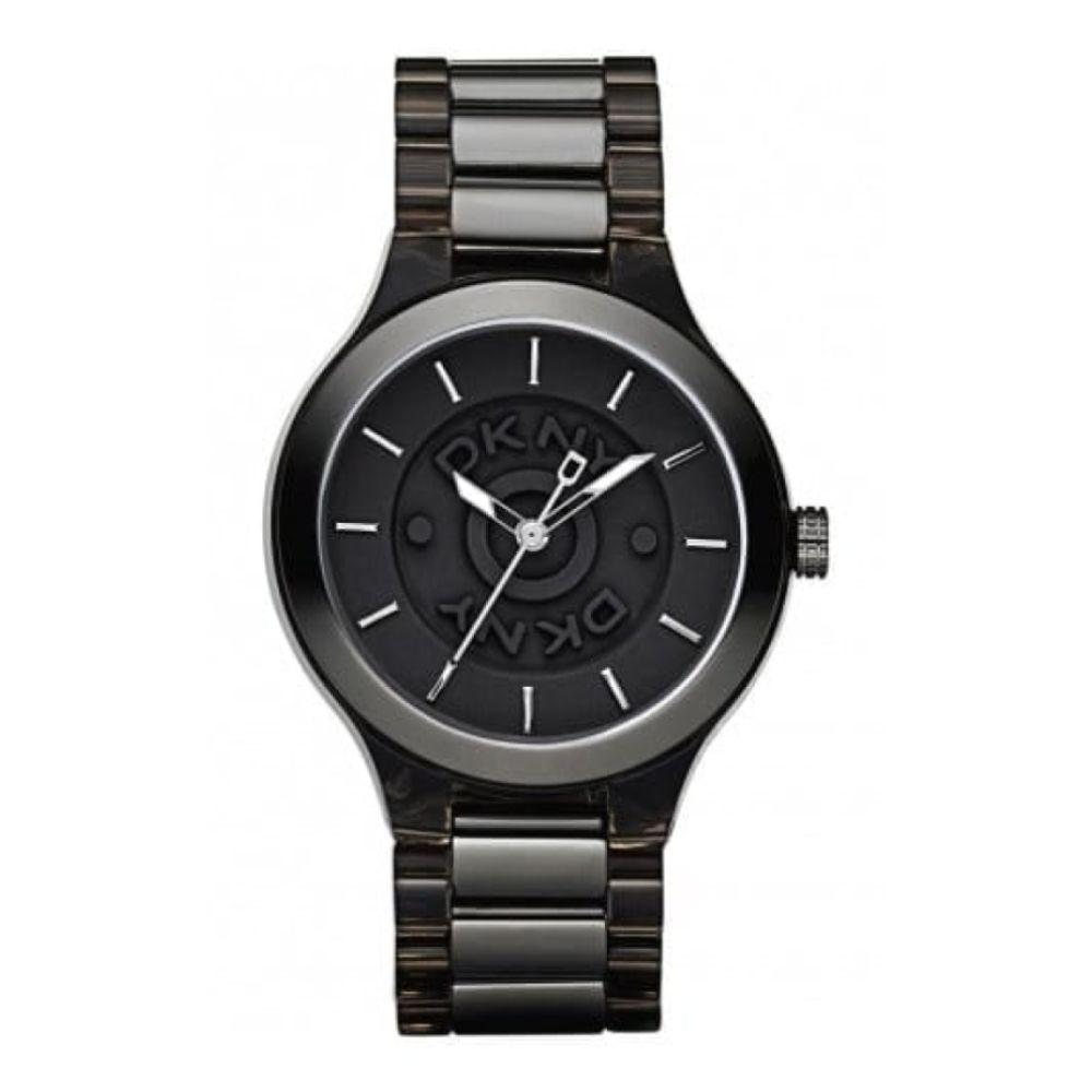 Ladies Black Dial & Black Plastic Bracelet Watch