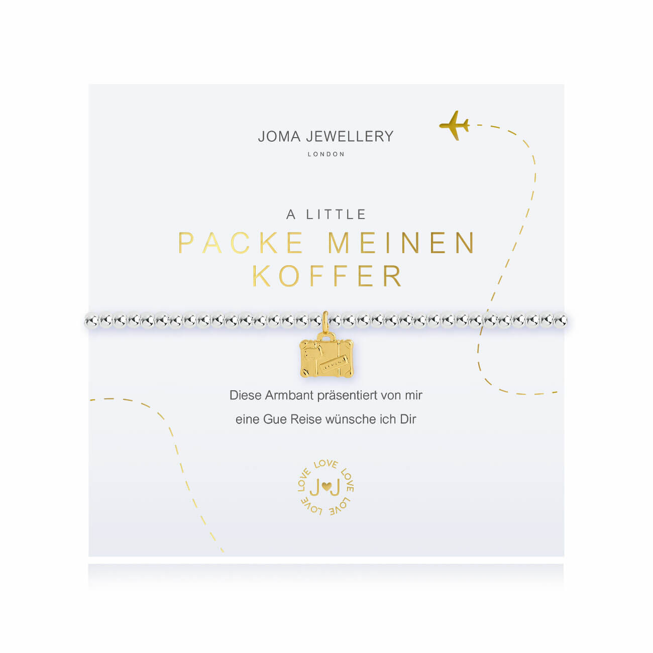 A Little | Pack My Case | Silver And Gold | Bracelet | 17.5cm Stretch (German)