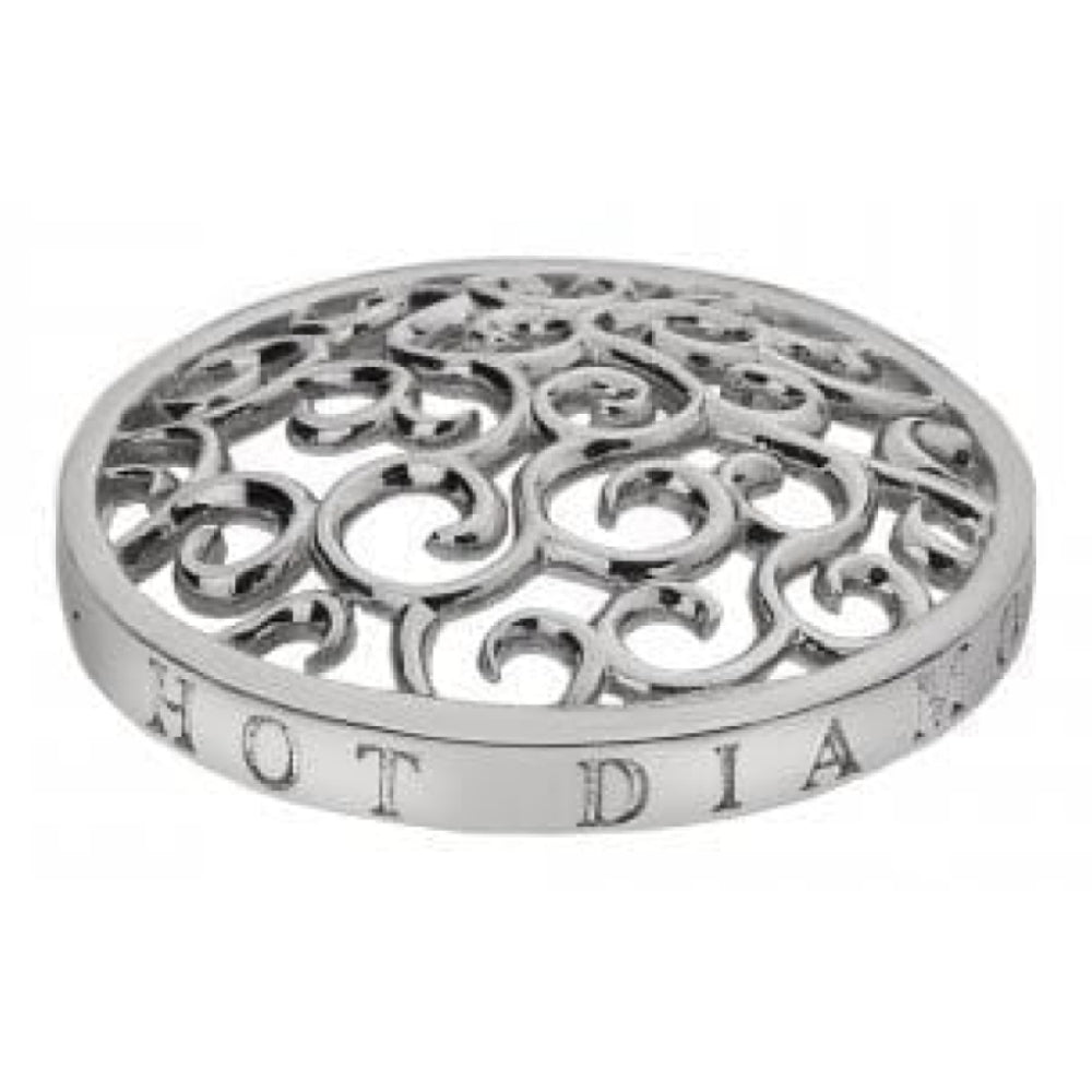 25 mm Silver Plated Winding Path Coin