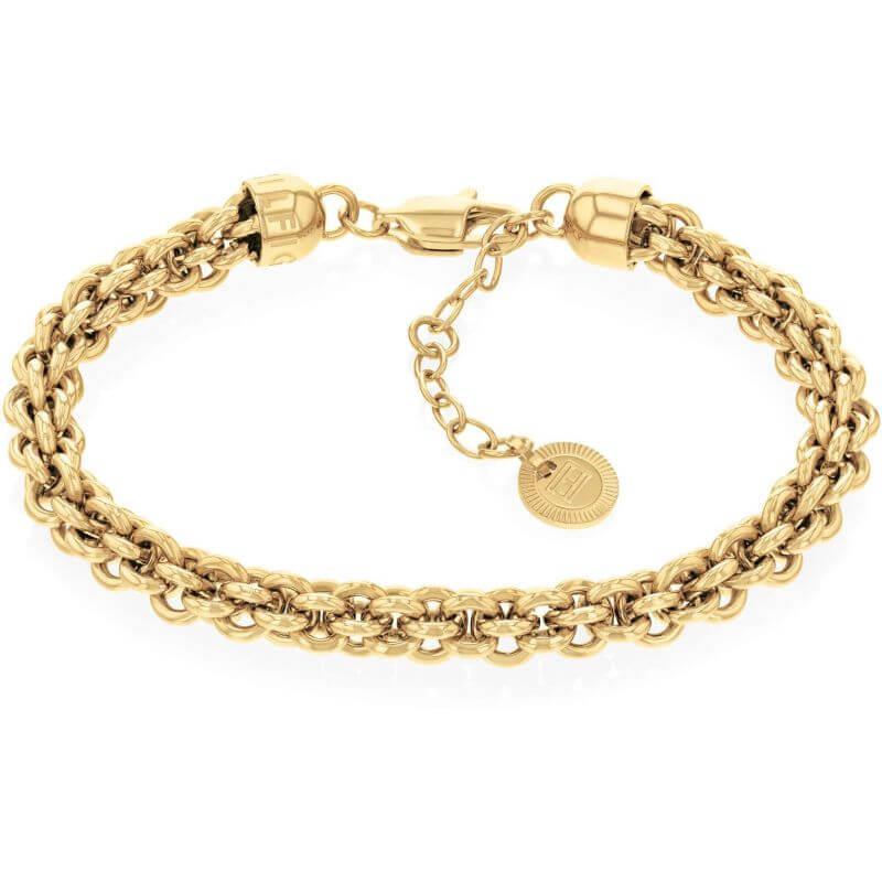 Intertwined Circles Chain Gold Plated Bracelet