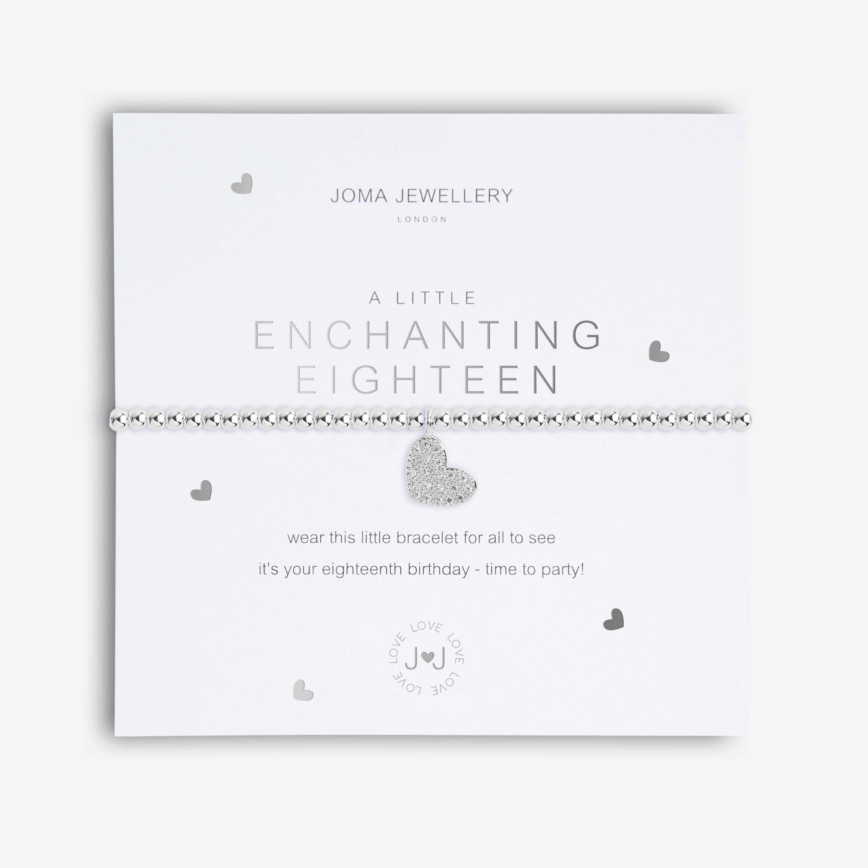 A Little | Enchanting Eighteen | Silver | Bracelet | 17.5cm Stretch