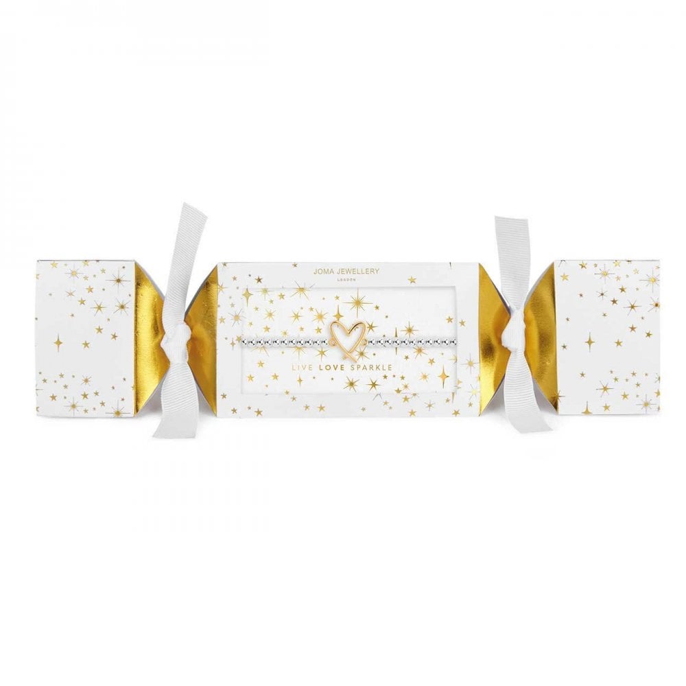 Christmas Cracker | Live Love Sparkle | Silver | 17.5cm Stretch