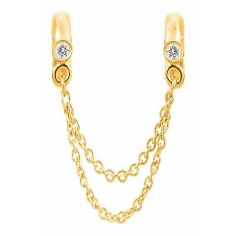 Gold Plated Double Chain Charm