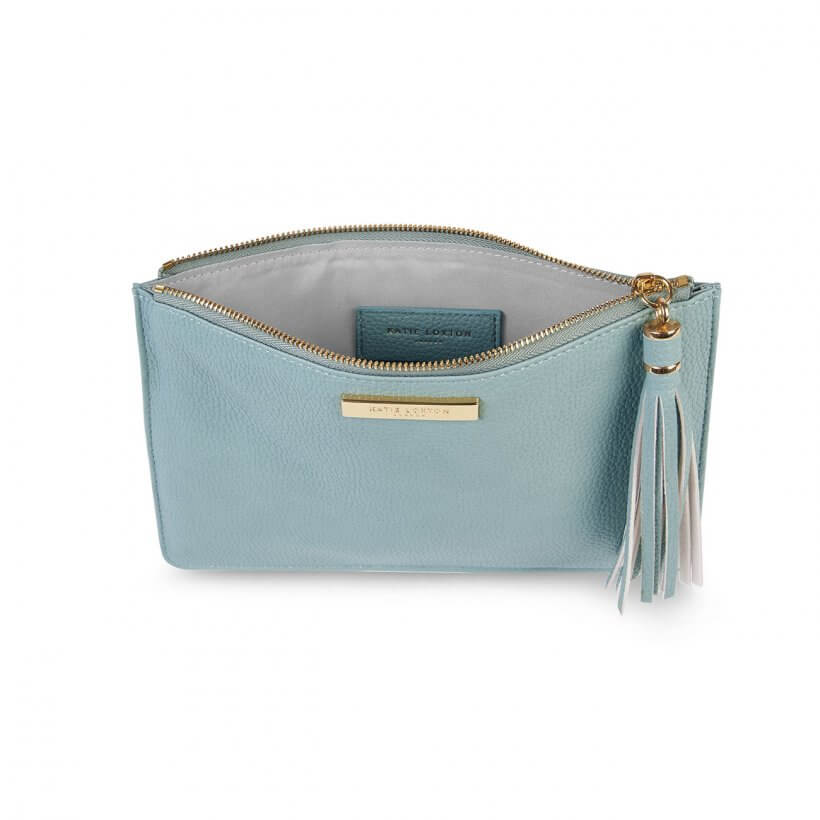 Sophia Tassel Pouch | Pale Blue