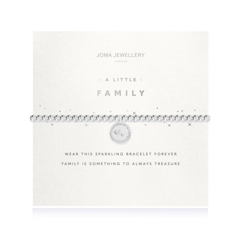 Faceted A Little | Family | Silver | Bracelet | 17.5cm Stretch