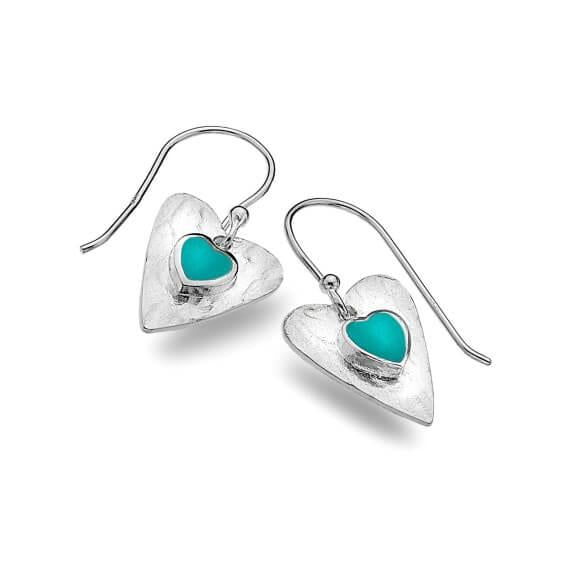 Origins Forever Turquoise Heart Drop Earrings