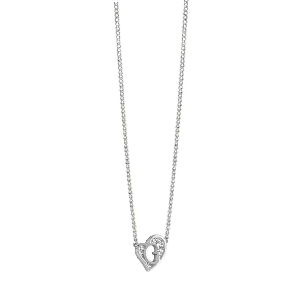 G Hearts Mini Necklace Rhodium