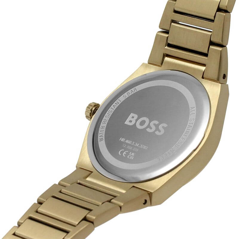 Steer Gold Dial Gold Plated Bracelet Strap Ladies Watch
