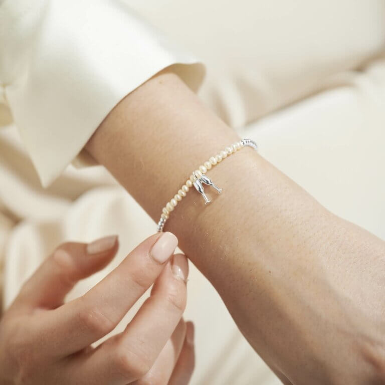 Bridal Pearl Bracelet 'Hooray For The Big Day'