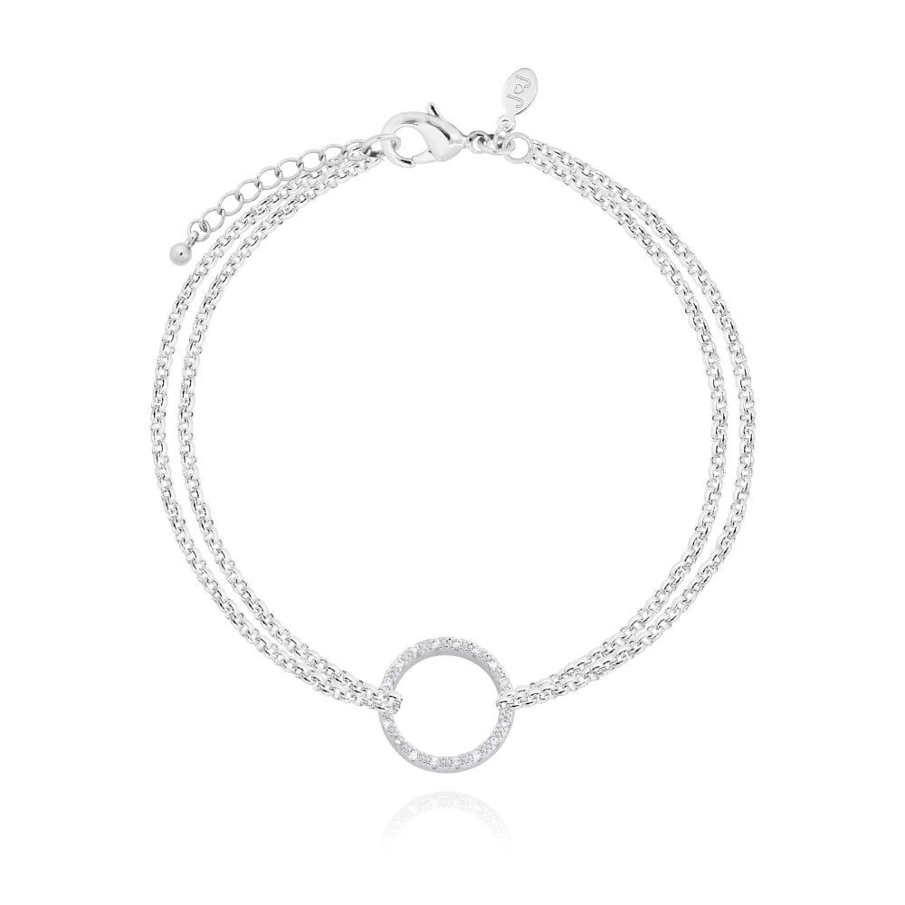 Leyla | Silver Loop Bracelet 18cm + 3cm Extender