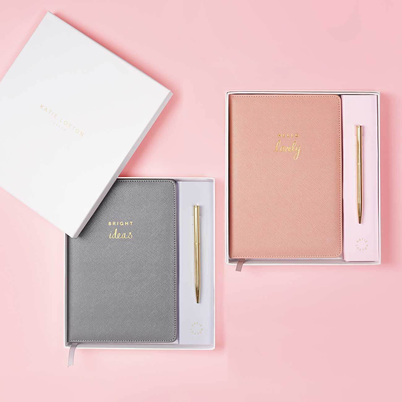 A5 Notebook and Pen | Hello Lovely | Pink