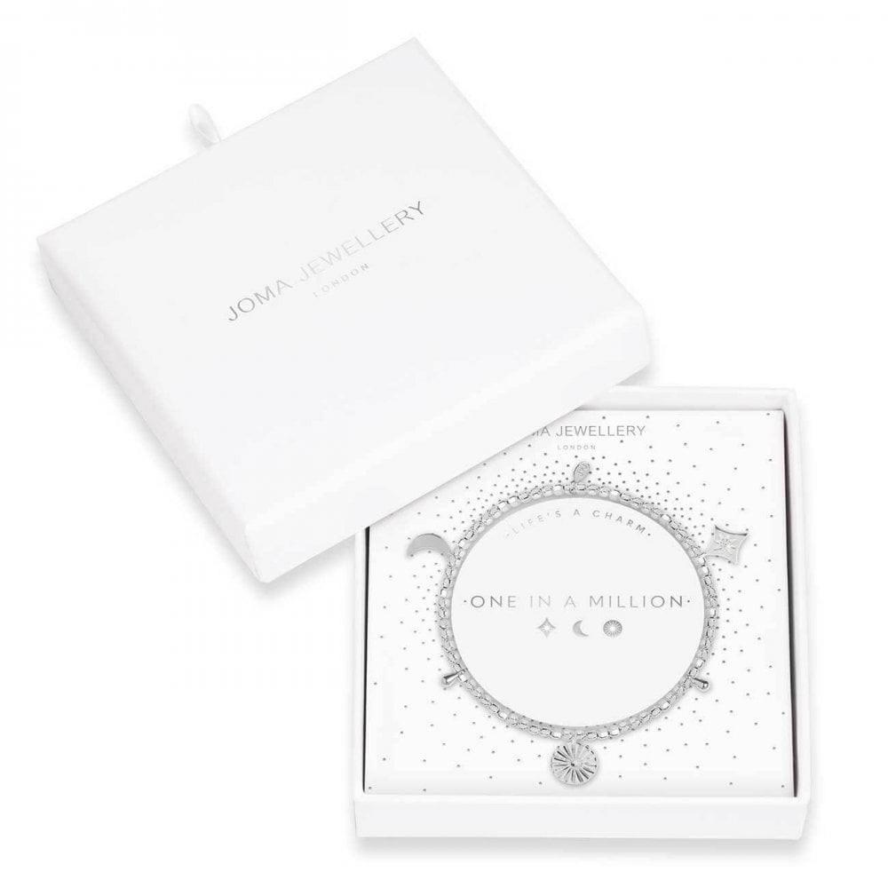 Life's A Charm | One In A Million | Silver | Charm Bracelet | 17.5cm Stretch