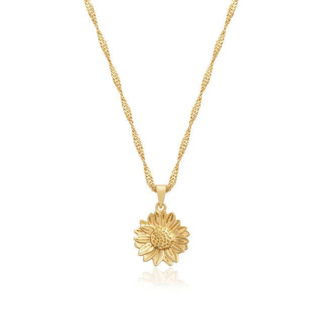 Sunflower Gold Necklace