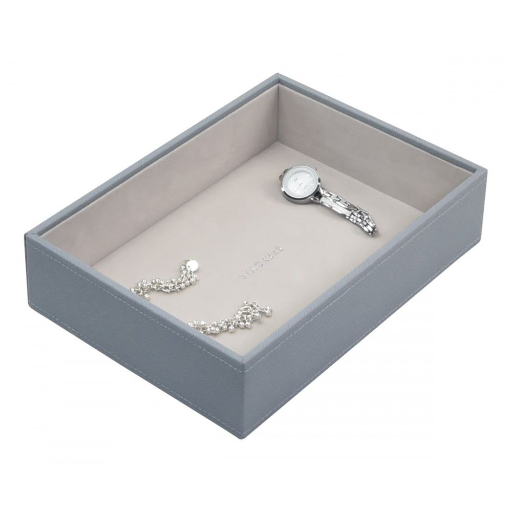 Dusky Blue & Grey Classic Deep Open Stacker