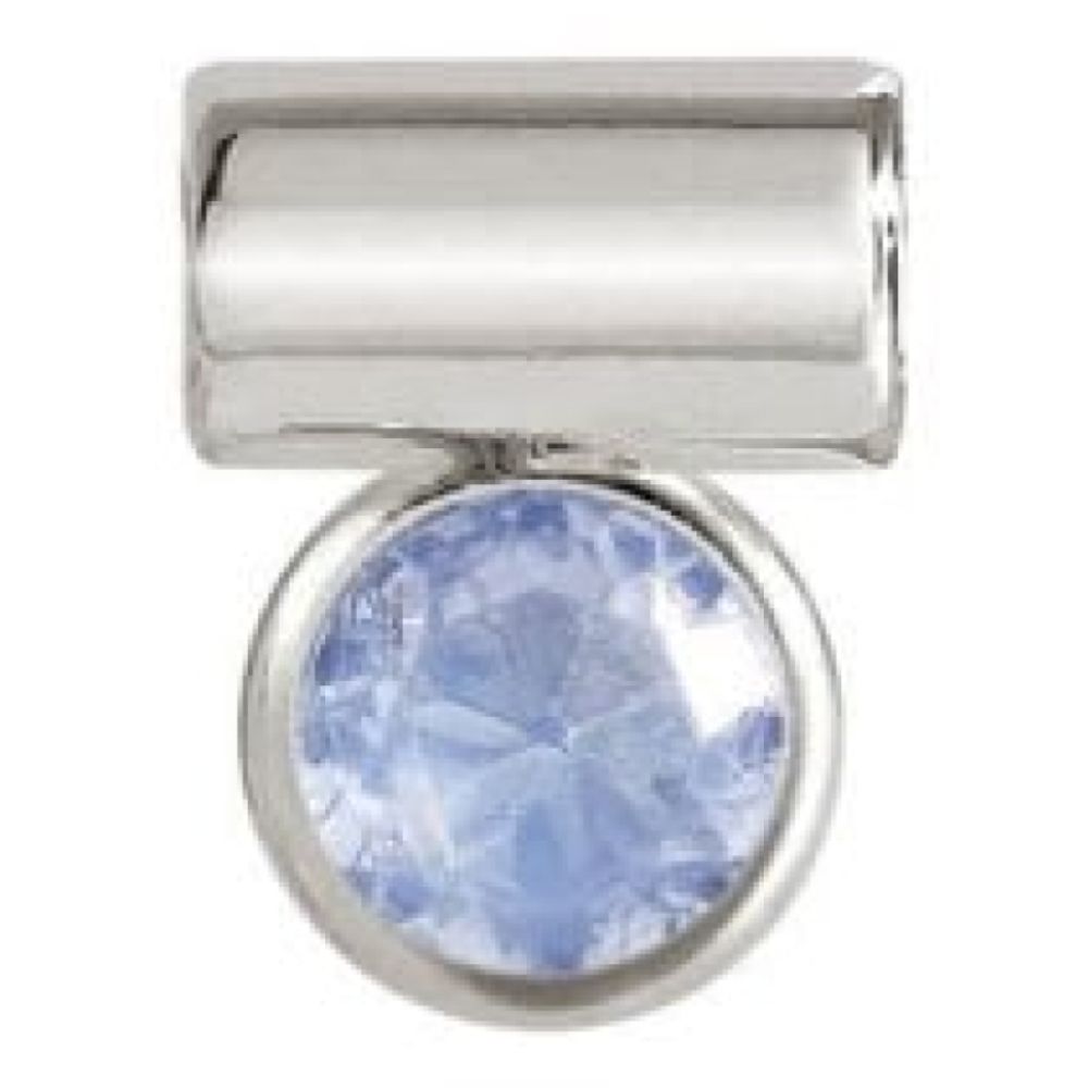 Seimia Round Blue Cubic Zirconia Charm