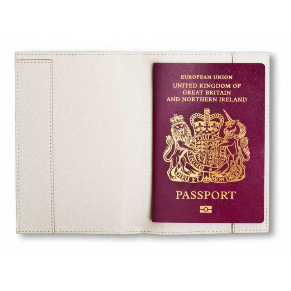 Baby Passport Holder - My First Passport - Metallic White