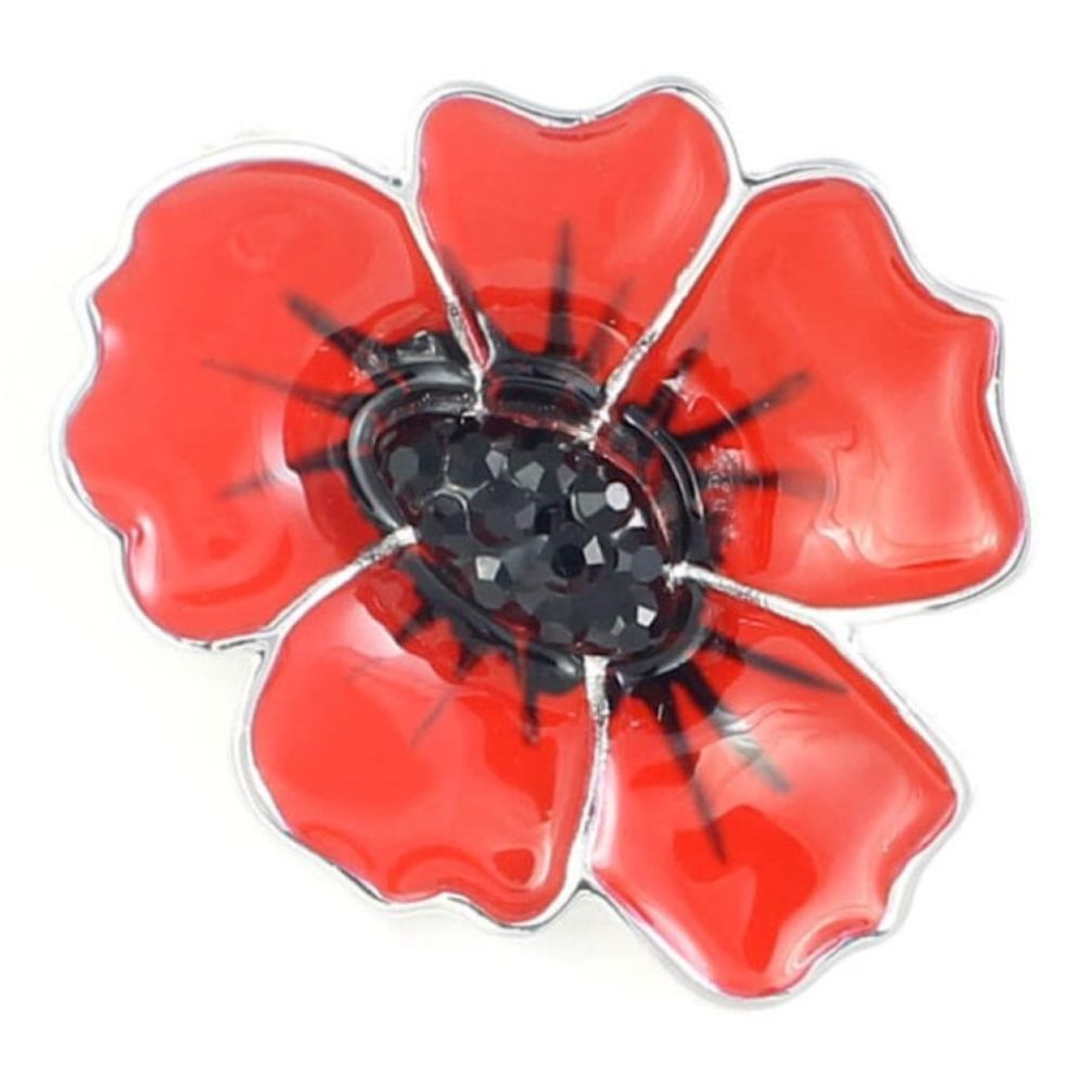 Wild Poppy Pin 30mm