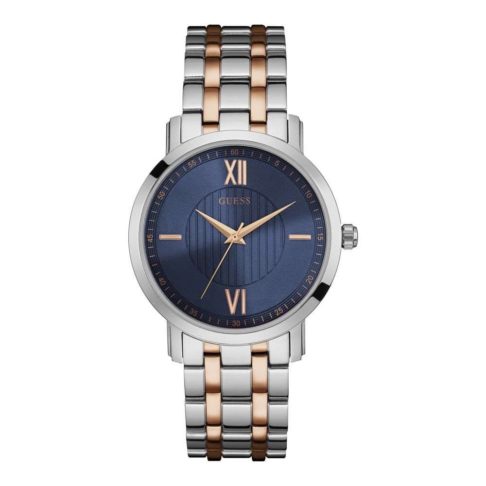 Silver Plated Stainless Steel Blue Dial Gents Wristwatch