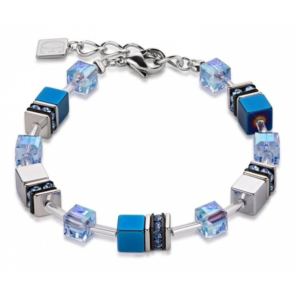Blue Haematite Geo Cube Bracelet
