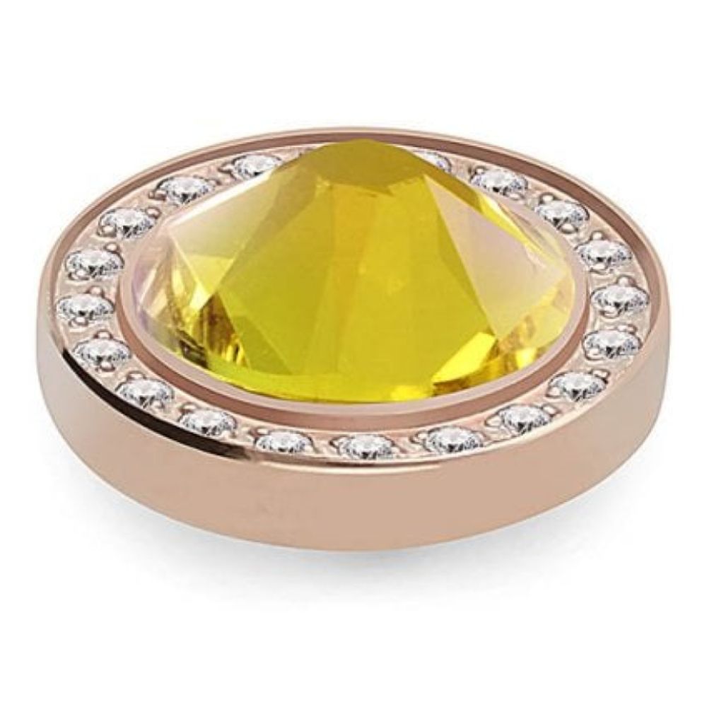 10.5mm Interchangeable Canino Deluxe Citrine Shimmer Crystal Top in RG