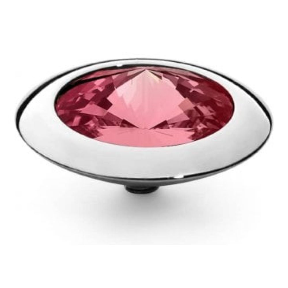 Famosa Silver 16mm Tondo Ring Top Padparadscha