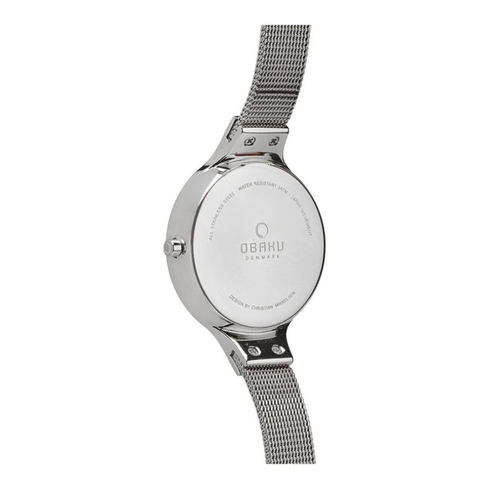 Ladies Silver Steel Mesh Bracelet Watch