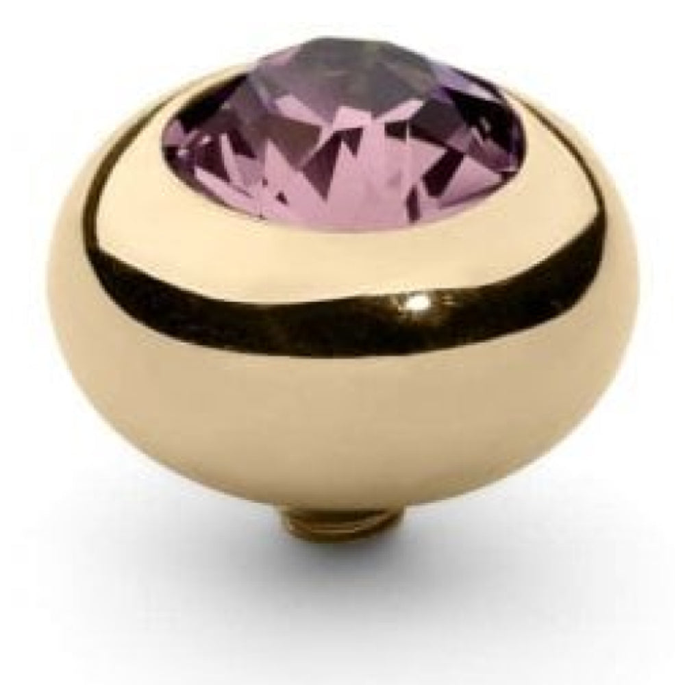 Famosa Gold 10mm Tondo Ring Top Light Rose