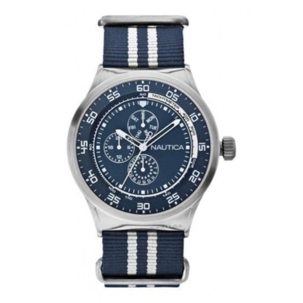 Gents NST 17 Multidial Blue & White Stripe Watch