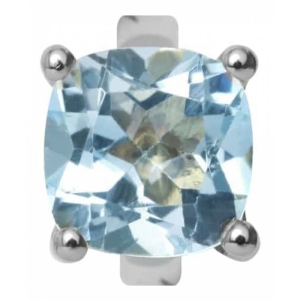 Sterling Silver Light Blue Crystal Charm