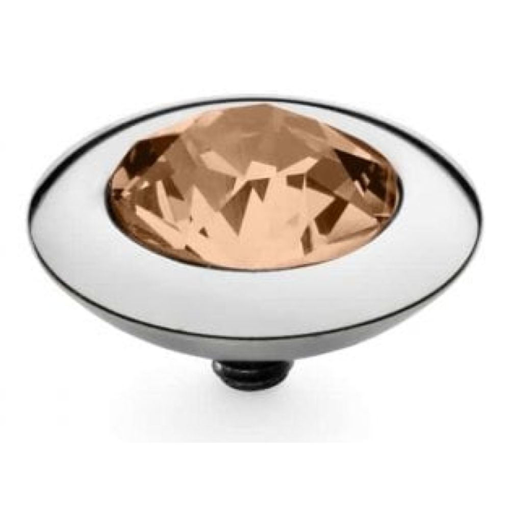 Famosa Silver 13mm Tondo Ring Top Light Peach