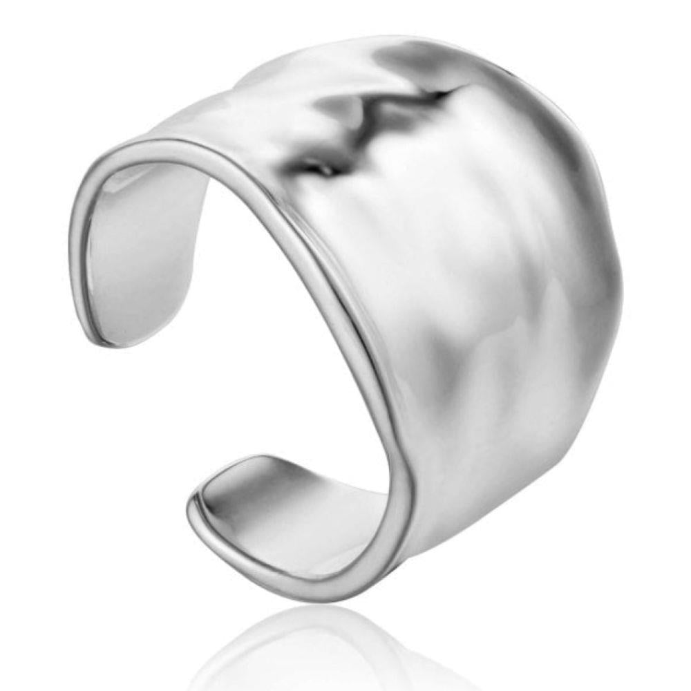 Crush Wide Adjustable Ring Silver