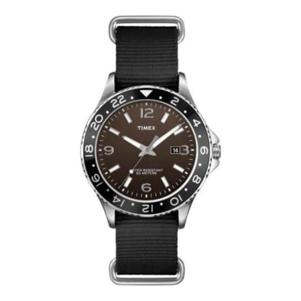 Gents Black Fabric Nylon 3 Hand Quartz Watch