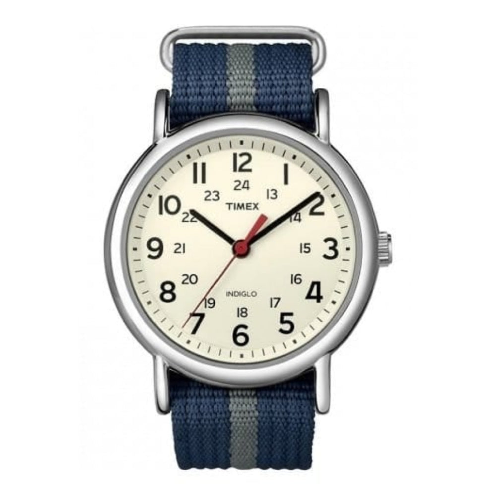 Unisex Weekender Fabric Blue & Grey Strap watch
