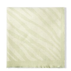 Printed Blanket Scarf Zebra Off White / Sage