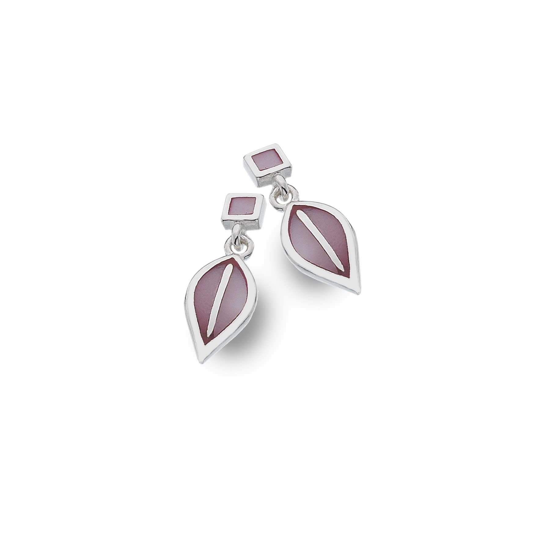 Mackintosh Pink MOP Square & Teardrop Earrings