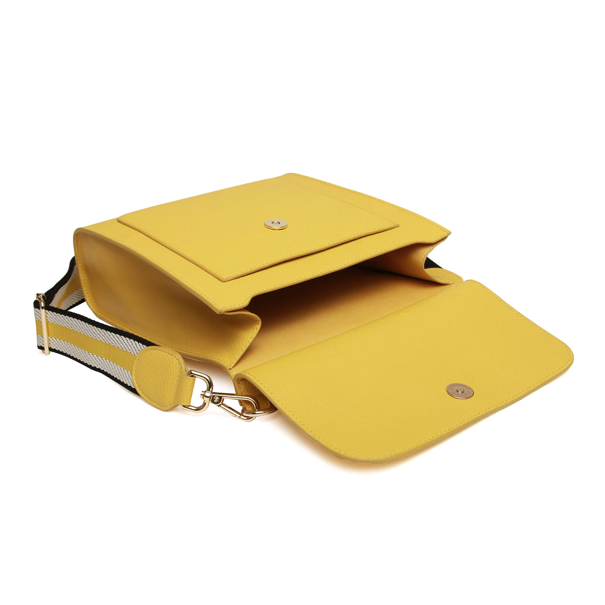 Large Bloomsbury Cross Body Bag In Mustard