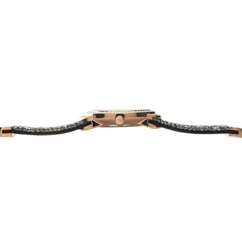 Rose Gold Coloured Crystal Bracelet Ladies Watch