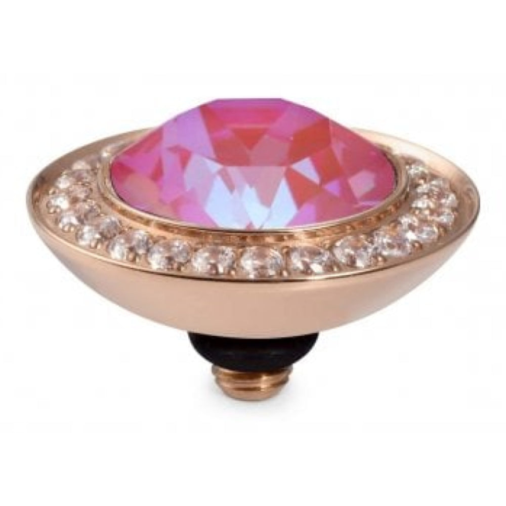 Lotus Pink Delite Crystal Interchangeable Top Tondo Deluxe (Rg/P)