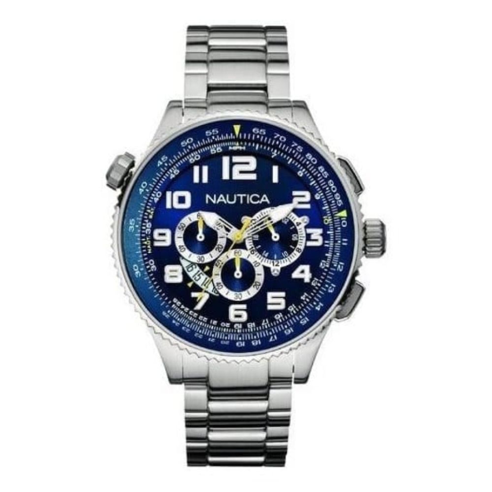 Gents Blue Dial Chronograph Stainless Steel Bracelet Watch